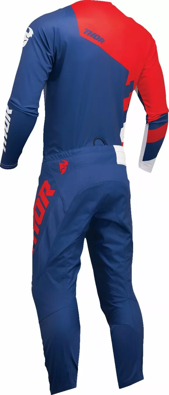 THOR dětský dres SECTOR CHECKER tm.modrá/červená