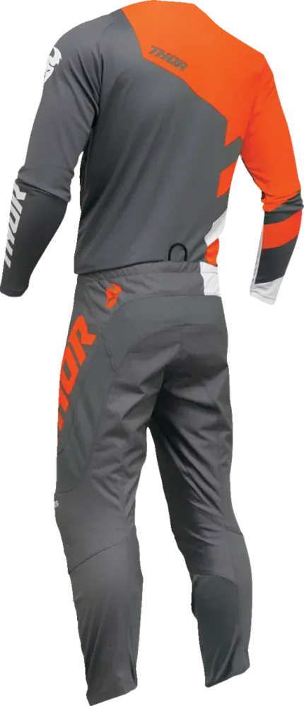 THOR dětský dres SECTOR CHECKER tm.šedá/oranžová