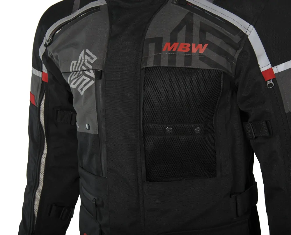 MBW Pánská textilní moto bunda MEMPHIS BLACK