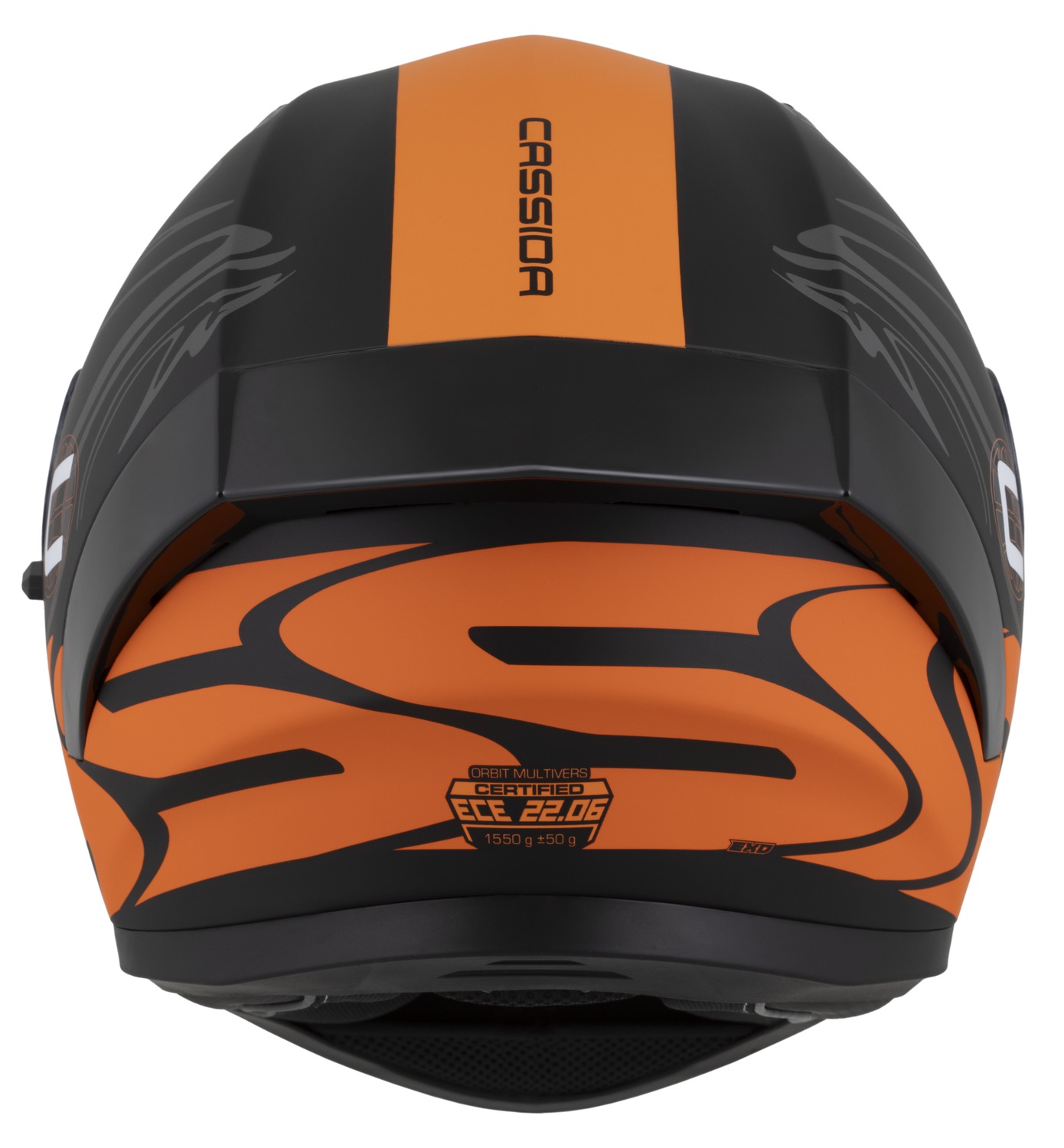 přilba Orbit Multivers, CASSIDA černá matná oranžová šedá bílá