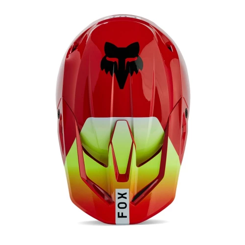 Pánská moto helma FOX V1 Ballast červená žlutá fluo