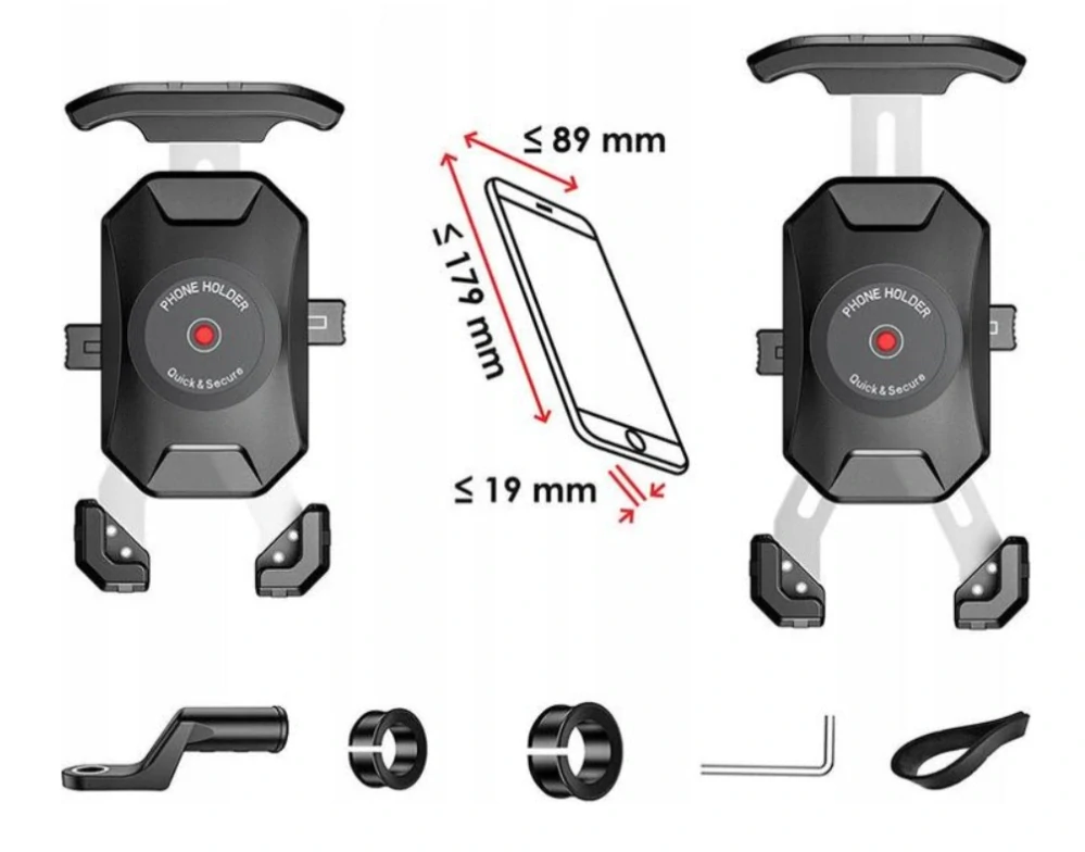 Univerzální držák telefonu BIKETEC R15-metal
