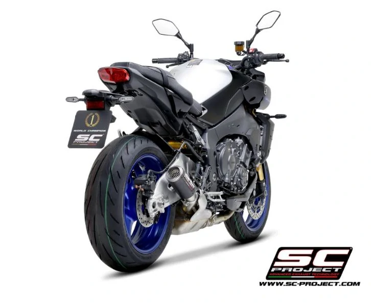 SC-PROJECT Karbonový výfuk CR-T s mřížkou Stoneguard Yamaha MT-10 22-