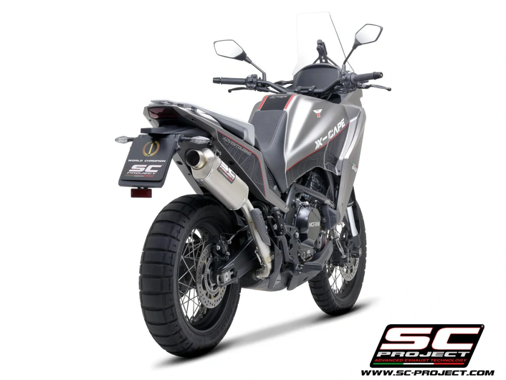 SC-PROJECT Rally Raid titanový výfuk, vysoká montáž Moto Morini X-Cape 2021-