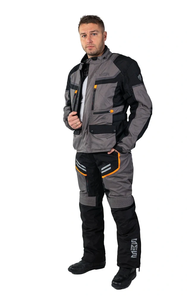MBW Pánské textilní moto kalhoty ADVENTURE EVO PANTS ORANGE
