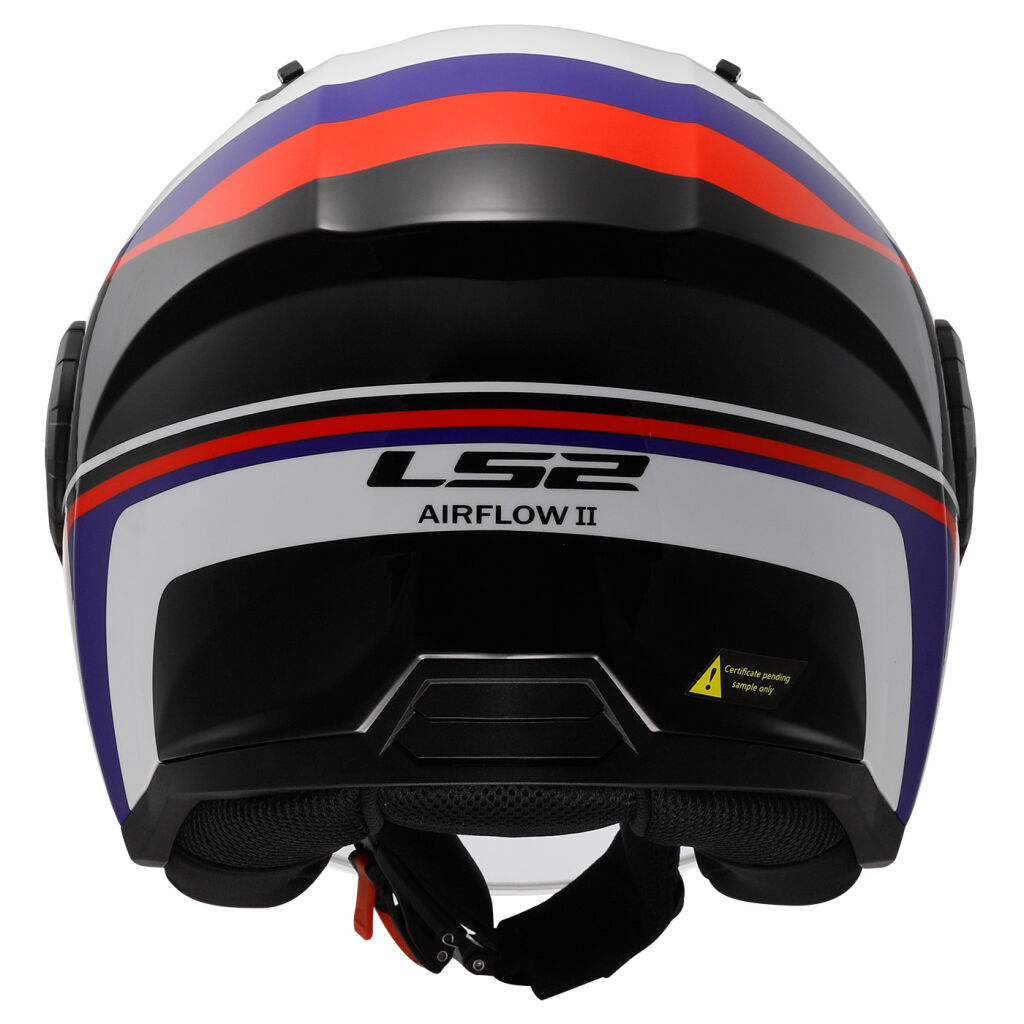 LS2 Otevřená moto přilba OF616 AIRFLOW II RUSH WHITE BLUE RED