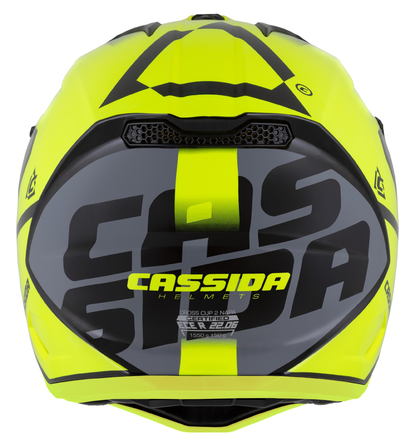 CASSIDA Motokrosová přilba Cross Cup 2 Alta žlutá fluo černá šedá perleť