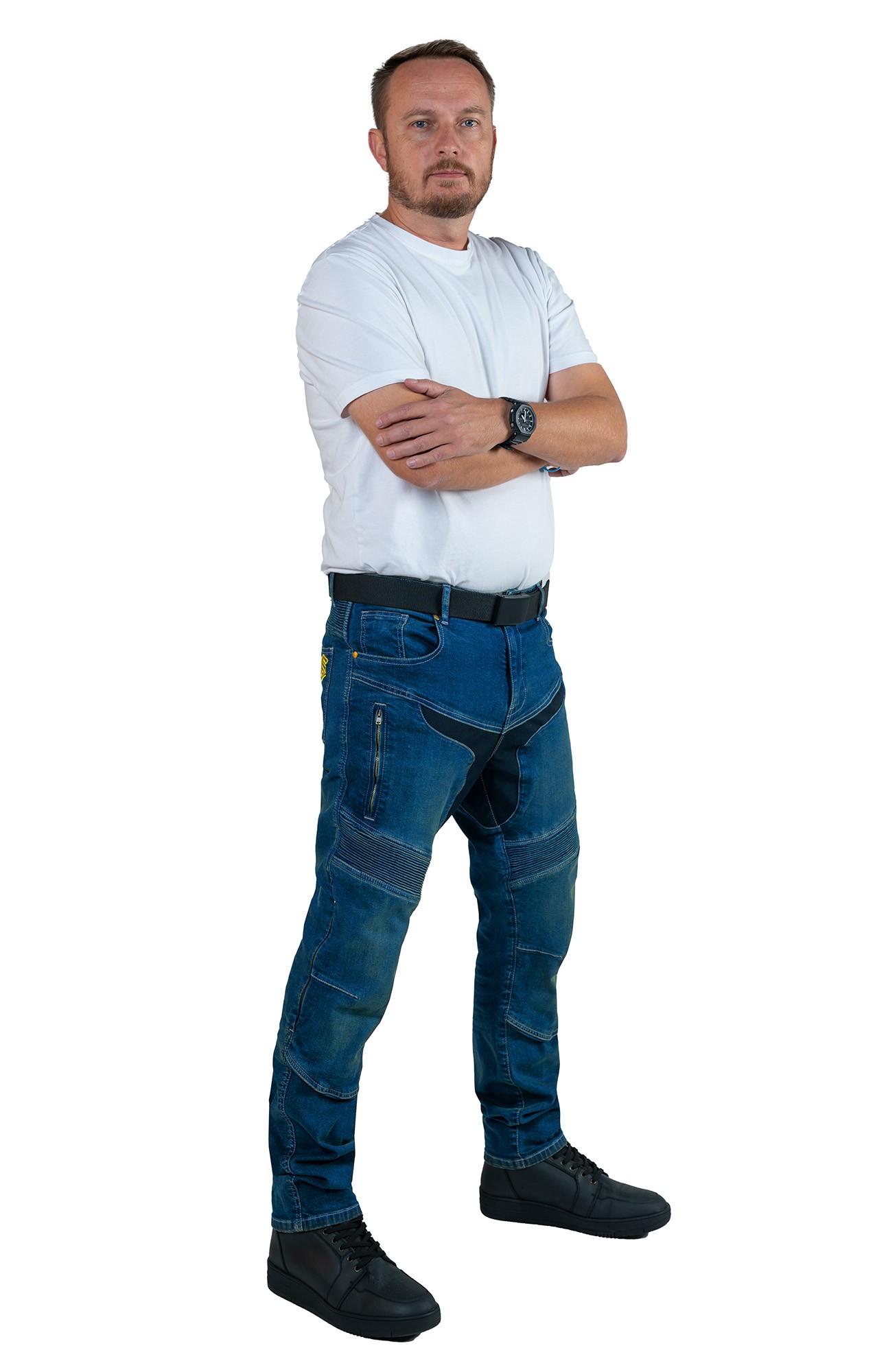 MBW Pánské kevlarové moto jeansy BRUNO