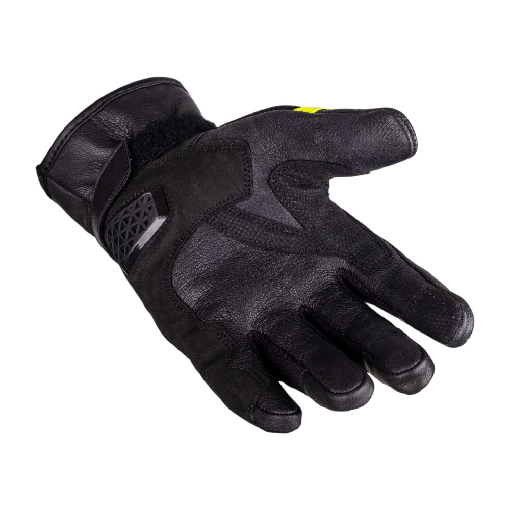 W-TEC Pánské kožené moto rukavice Kudavo - černá-fluo
