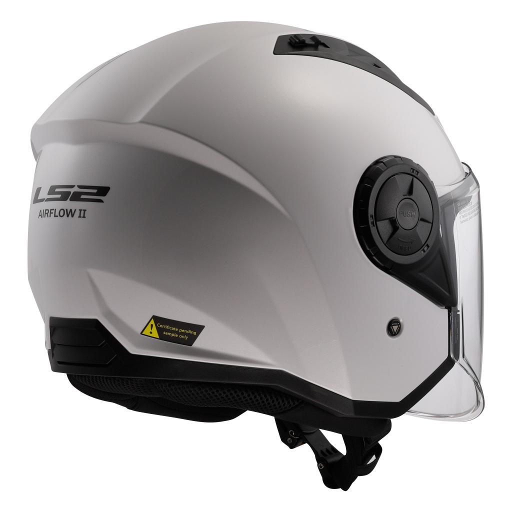 LS2 Otevřená moto přilba OF616 AIRFLOW II SOLID GLOSS WHITE