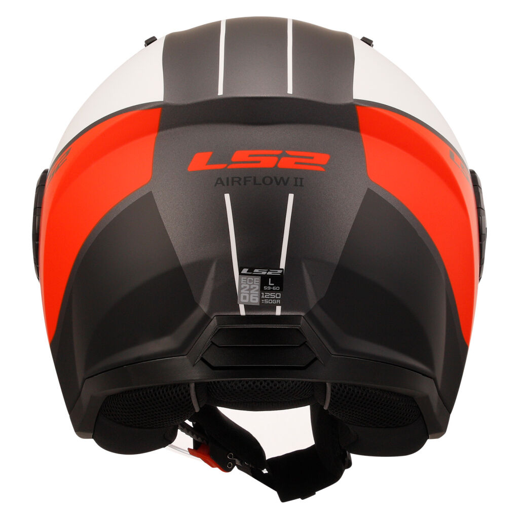 LS2 Otevřená moto přilba OF616 AIRFLOW II COVER MATT WHITE RED
