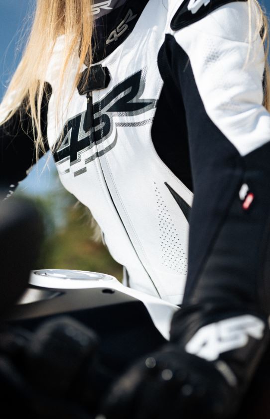 4SR Dvoudílná dámská kožená moto kombinéza RR LADY POWER AR