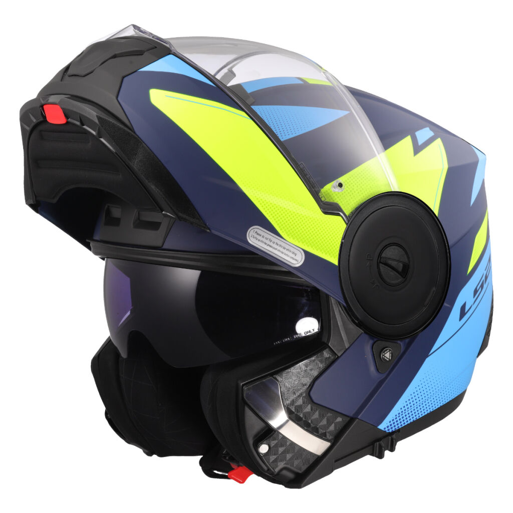 LS2 Výklopná moto přilba FF902 SCOPE II DURIA BLUE H-VIS YELLOW