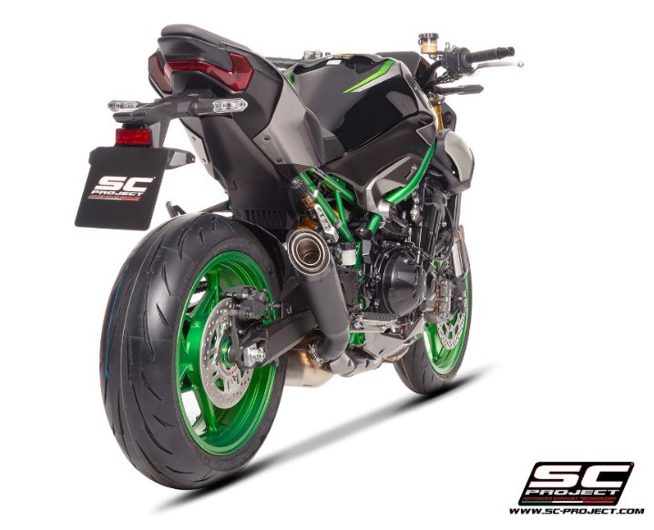 SC-PROJECT KAWASAKI Z900 2025- Titanový výfuk S1 matně černý homologovaný 