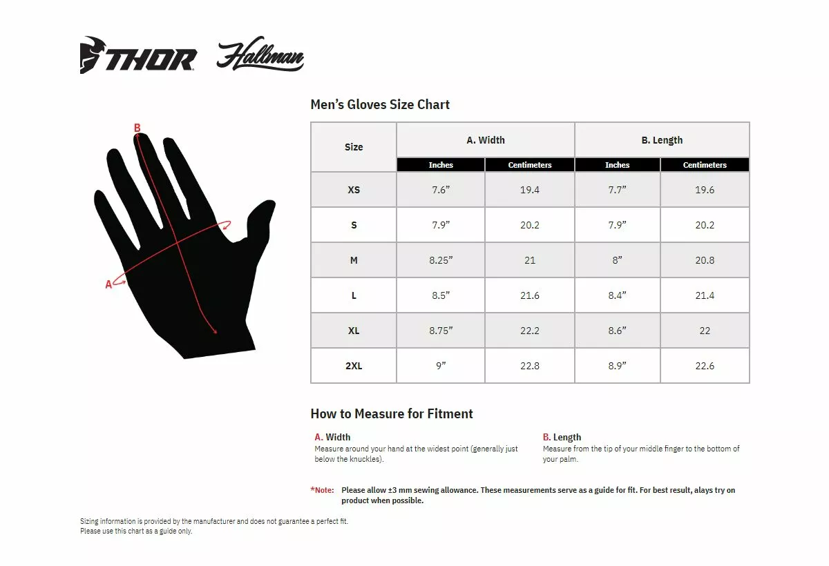 THOR Pánské motokrosové rukavice LAUNCHMODE Black