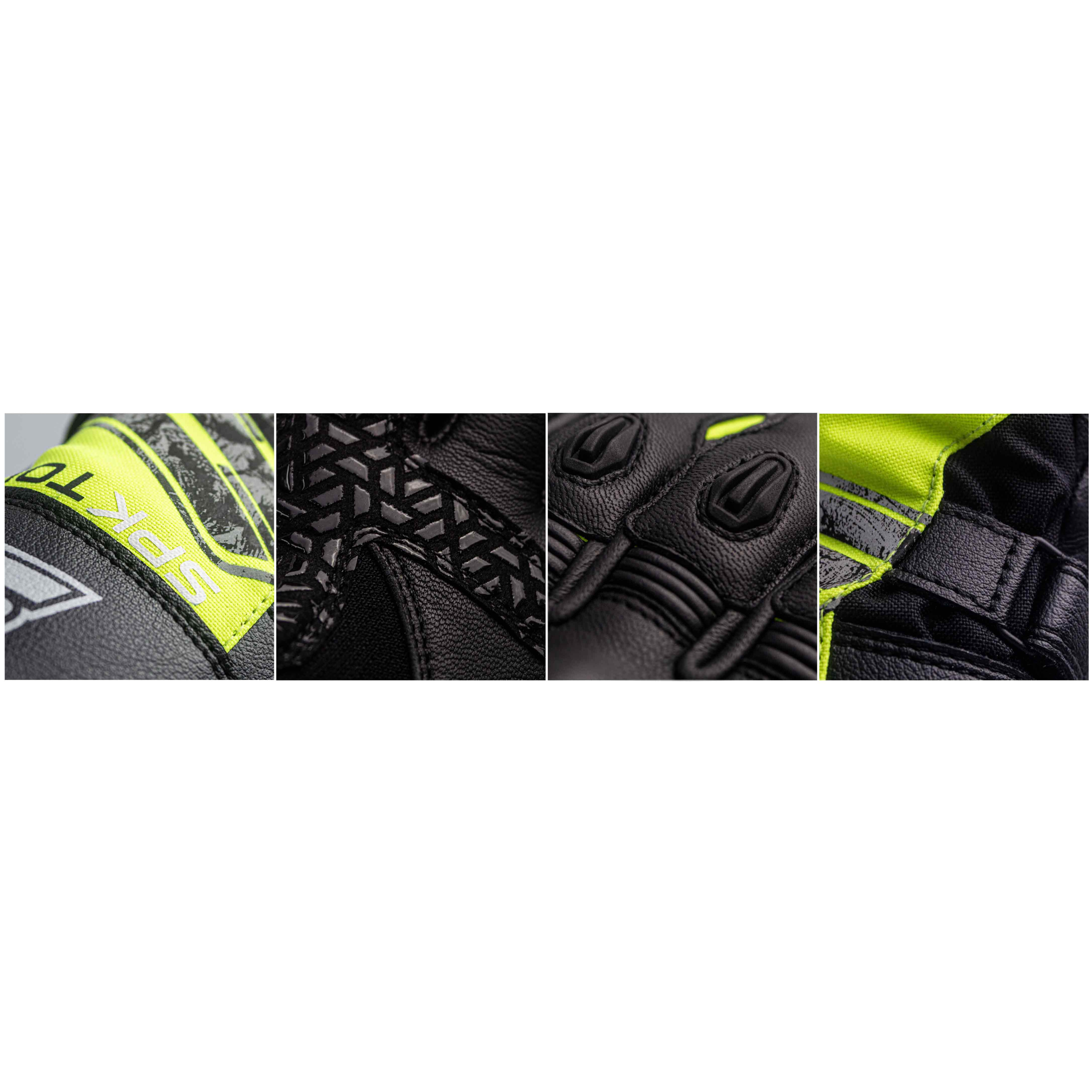 Pánské kožené moto rukavice SPARK CRUISE fluo