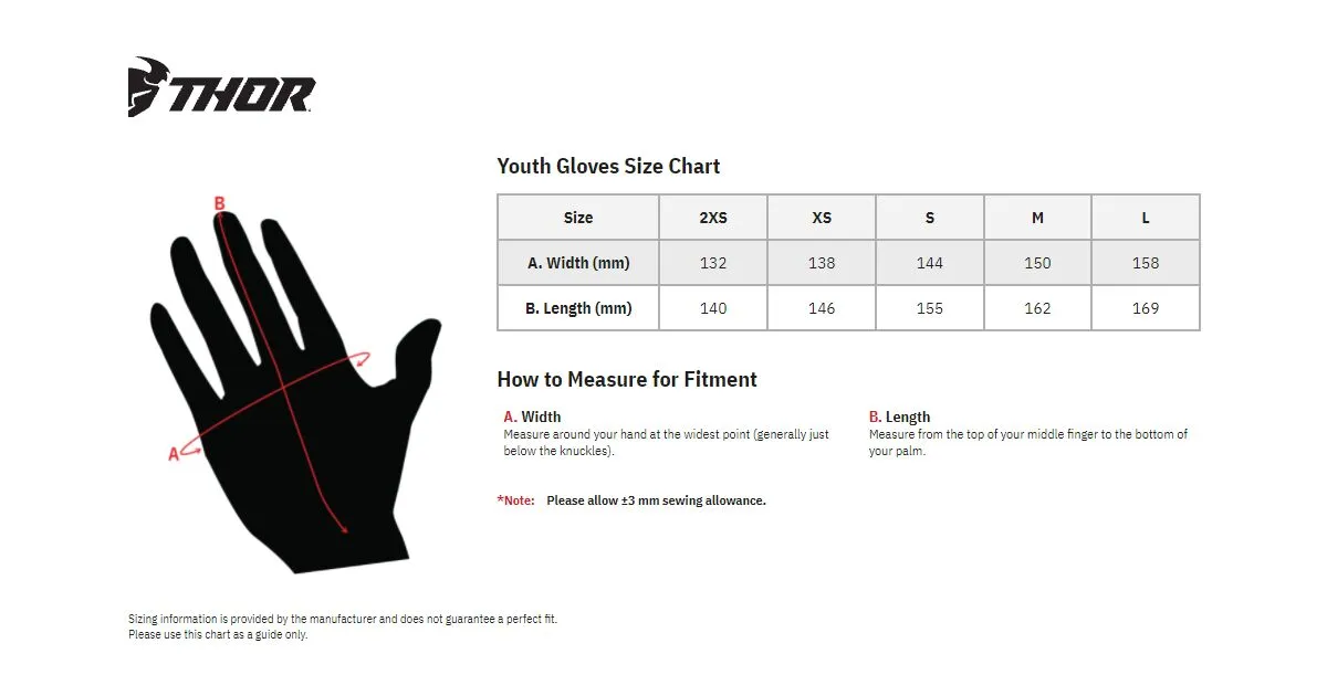 Dětské moto rukavice THOR Youth Launchmode Splat Gloves černá