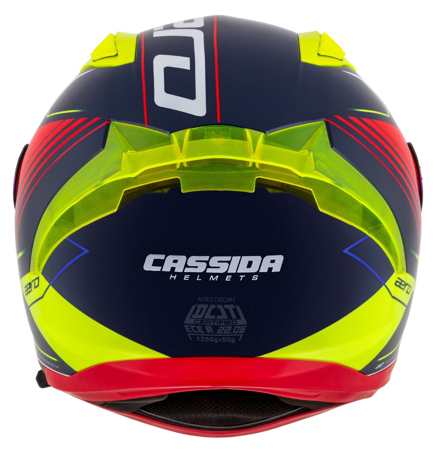 přilba Aero Drome, CASSIDA (modrá met./žlutá/oranžová/červená/bílá) 2025