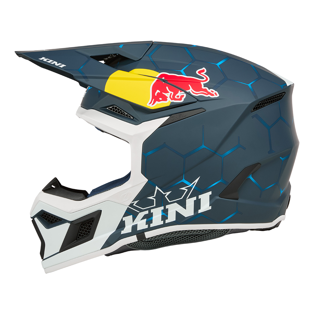 Moto helma KINI Red Bull MX3 Helmet 1.0 modrá/bílá