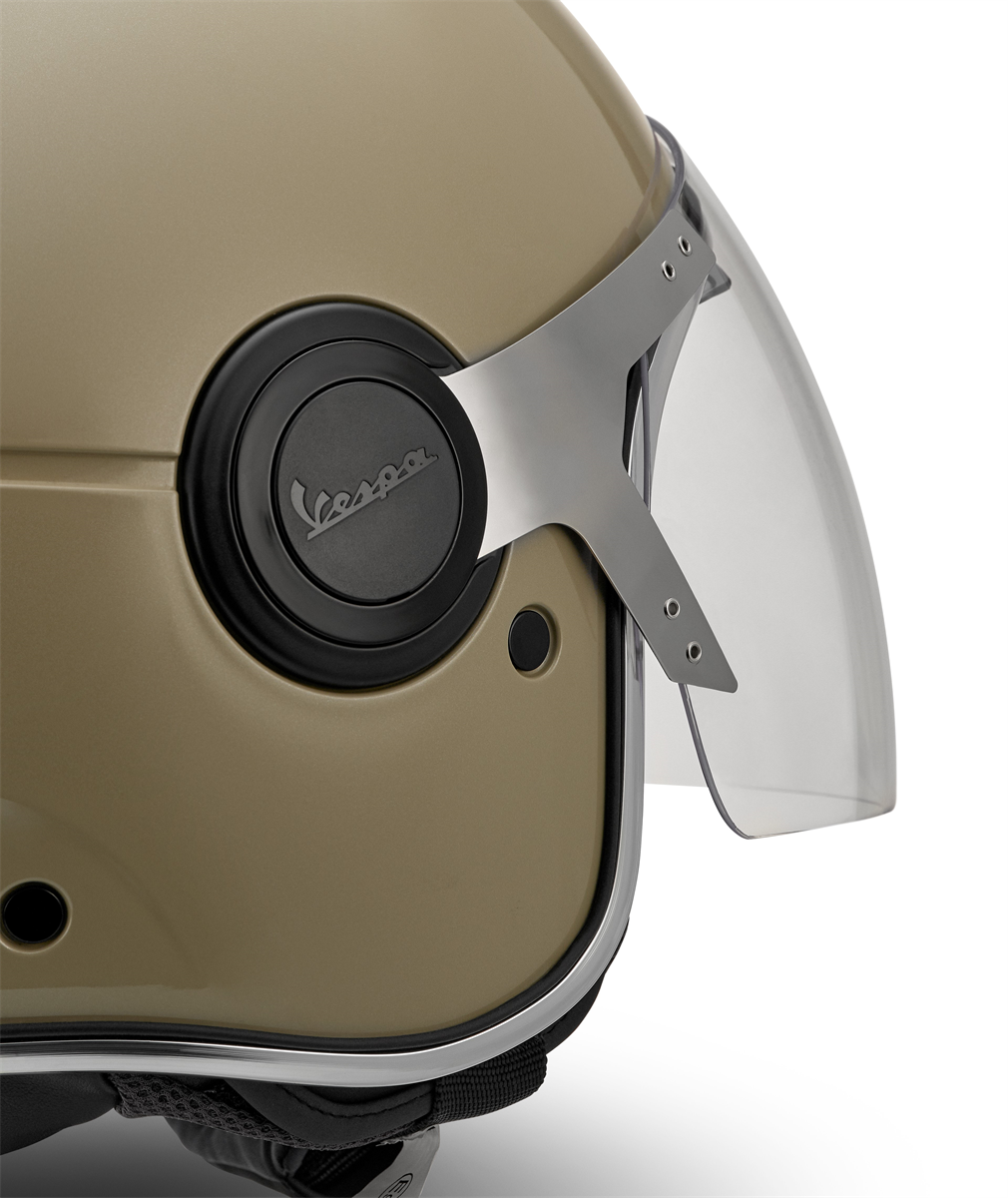 Otevřená moto helma VESPA Jethelmet Argentario Beige Q01 béžová