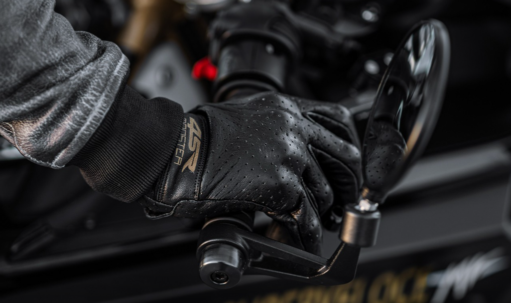 4SR Pánské kožené moto rukavice MONSTER EVO BLACK