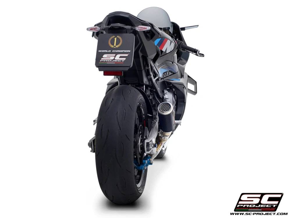 SC-PROJECT Výfuk z uhlíkových vláken CR-T s mřížkou proti kamenům BMW M 1000 RR (25) E5+
