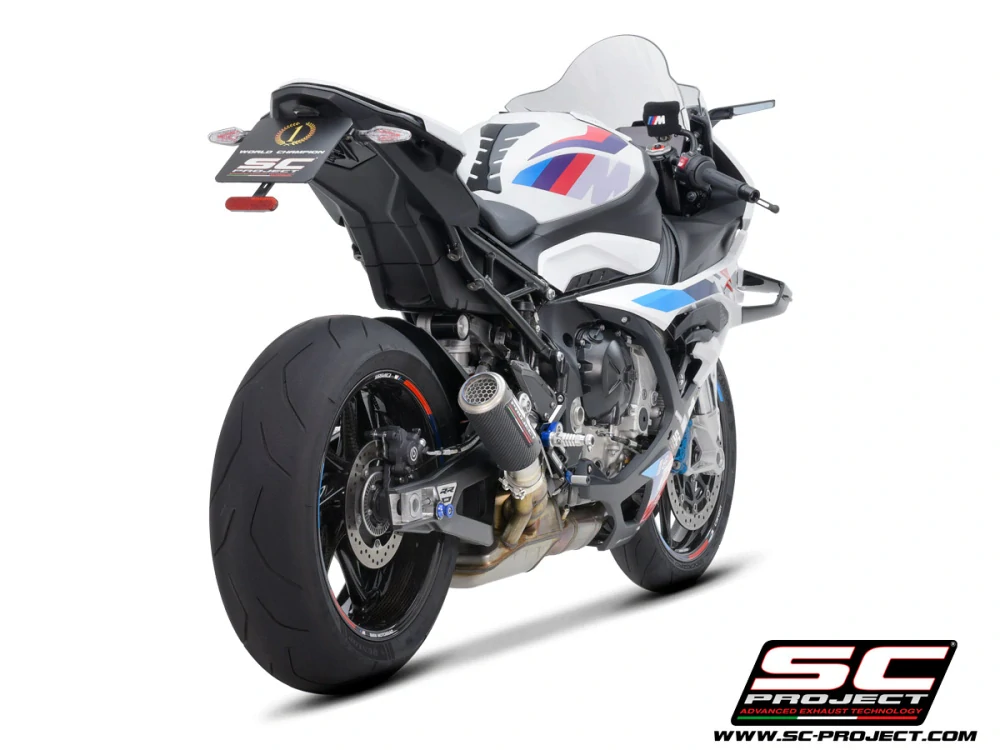 SC-PROJECT Výfuk z uhlíkových vláken CR-T s mřížkou proti kamenům BMW S 1000 RR (23-24) E5