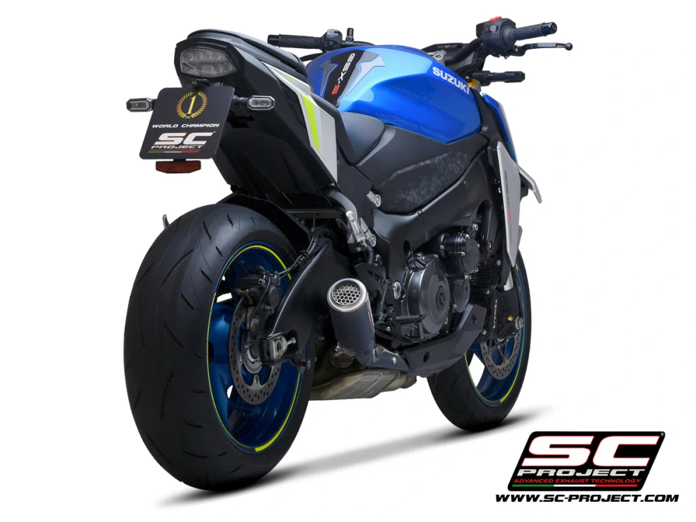 SC-PROJECT Výfuk z uhlíkových vláken CR-T s mřížkou proti kamenům Suzuki GSX-S1000 (25) E5+
