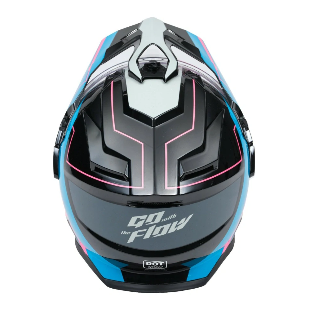 Enduro helma CFMOTO MT černá modrá růžová