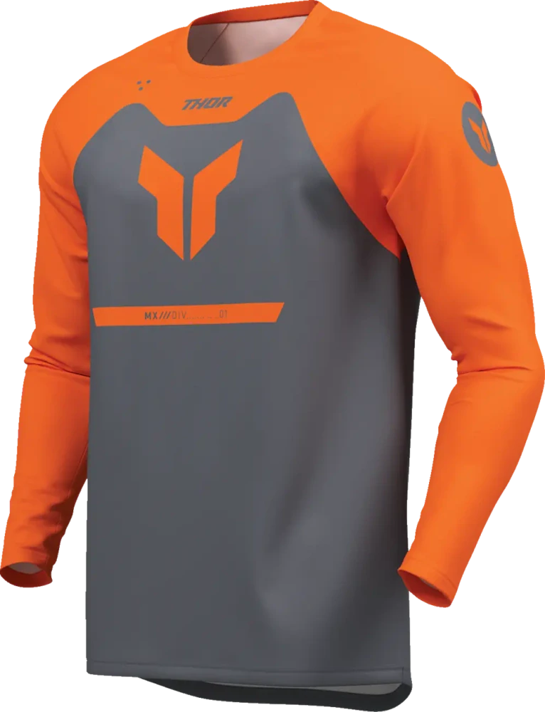 Pánský moto dres THOR Ridemode Menace Jersey oranžová/antracitová
