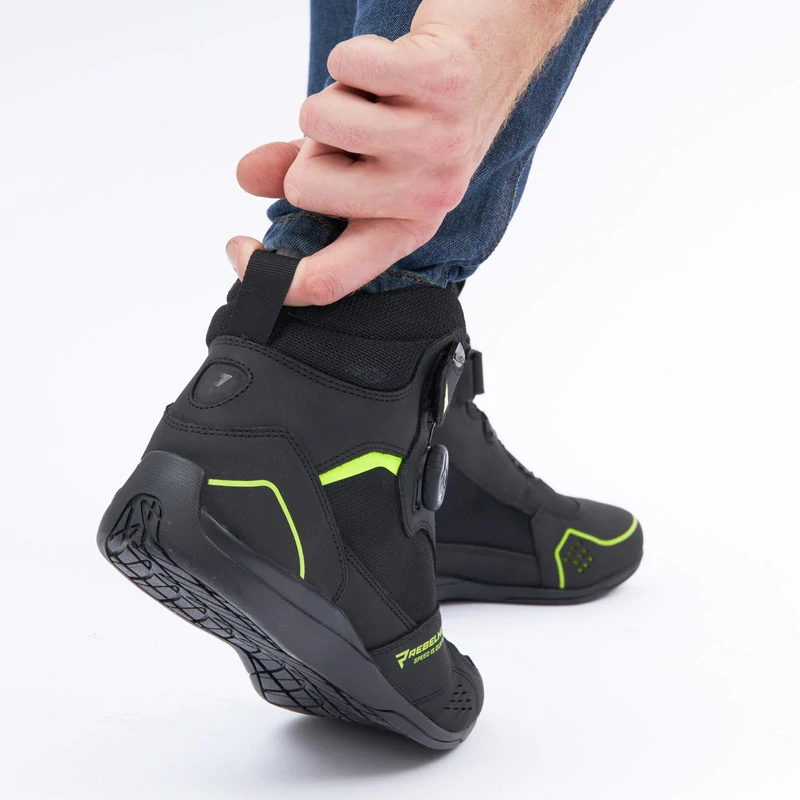 REBELHORN moto boty SPARK II černé fluo žluté