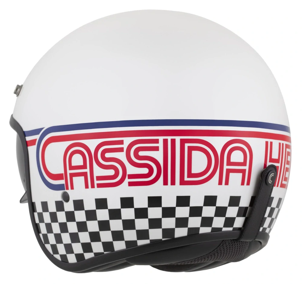 CASSIDA Otevřená moto přilba Oxygen Rondo bílá perleť/červená/modrá/černá