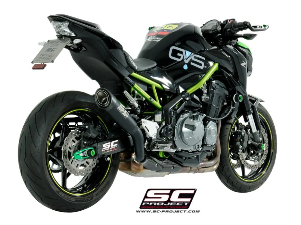 SC-PROJECT KAWASAKI Z900 A2 (2017-2020) Titanový výfuk S1, matně černý EURO 4