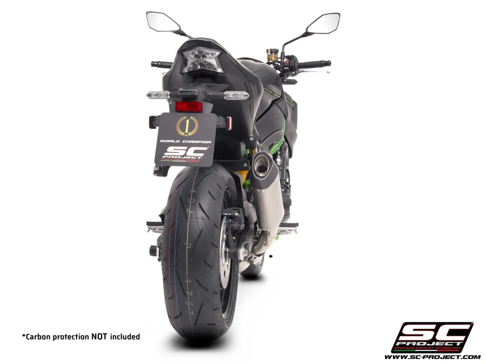 SC-PROJECT KAWASAKI Z900 A2 (2017-2020) Titanový výfuk SC1-S (BEZ tepelné ochrany z uhlíkových vláken) EURO 4