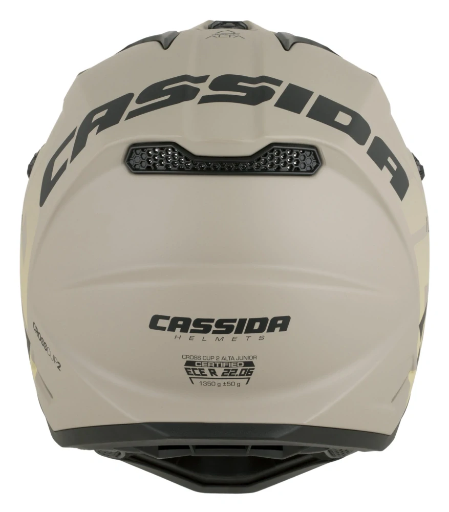 CASSIDA Dětská motocrosová přilba Cross Cup Alta Junior, písková/matná/šedá