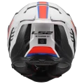LS2 integrální přilba FF818 STORM III SPORTY White Blue Red