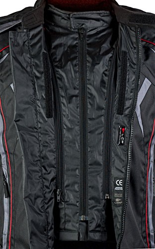 MBW Pánská textilní moto bunda NEO red