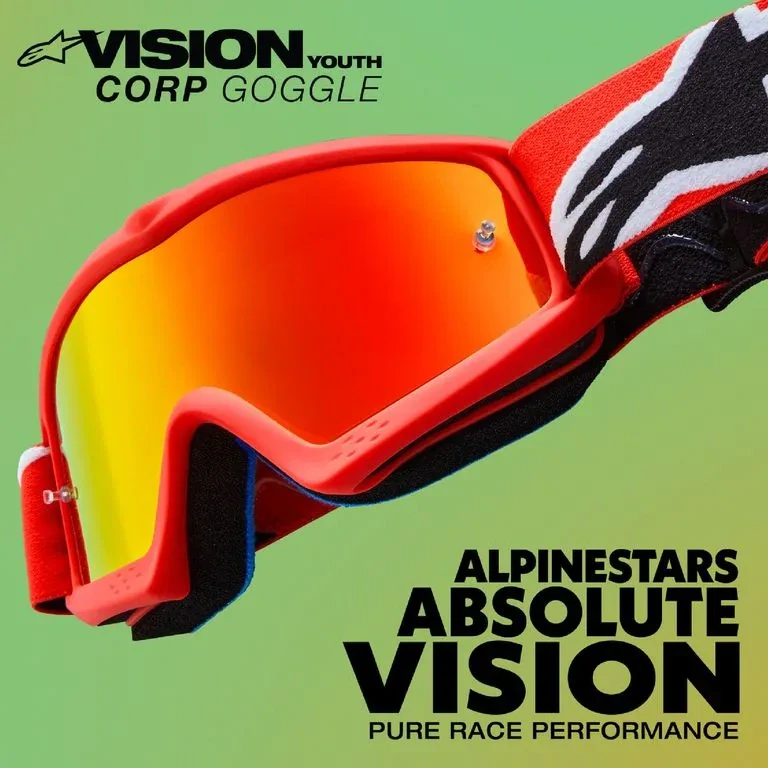 Alpinestars brýle VISION YOUTH BLAZE (modrá, zrcadlové modré plexi) 2026