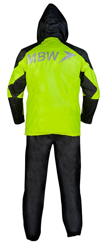 MBW Nepromokavá bunda pláštěnka green 15 fluo