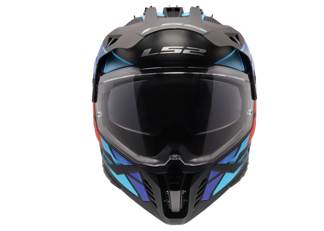 LS2 Enduro moto přilba MX702 PIONEER II BLOCK BLACK RED BLUE-06