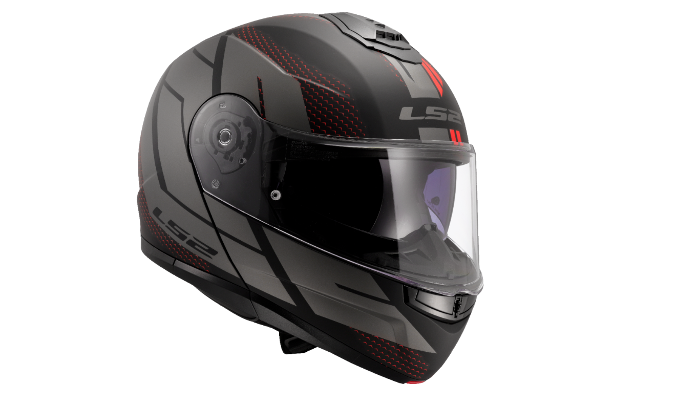 LS2 výklopná přilba FF908 STROBE II CODE BLACK GREY-06