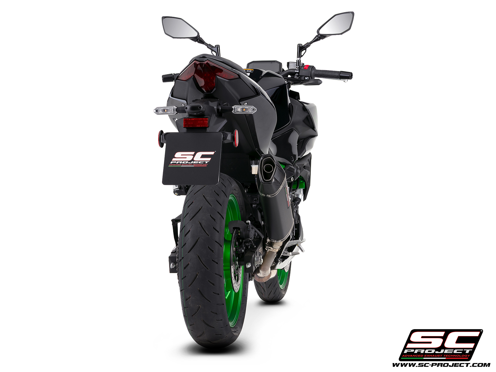 SC-PROJECT KAWASAKI Z500 (2024 - 2026) Výfuk z uhlíkových vláken SC1-X