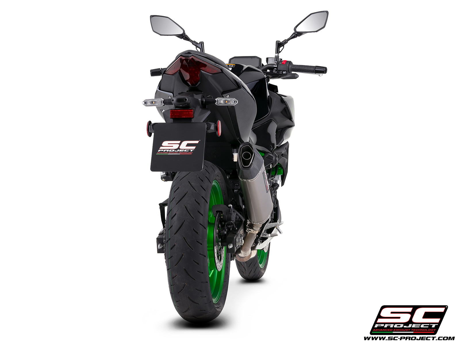 SC-PROJECT KAWASAKI Z500 (2024 - 2026) Titanový výfuk SC1-X