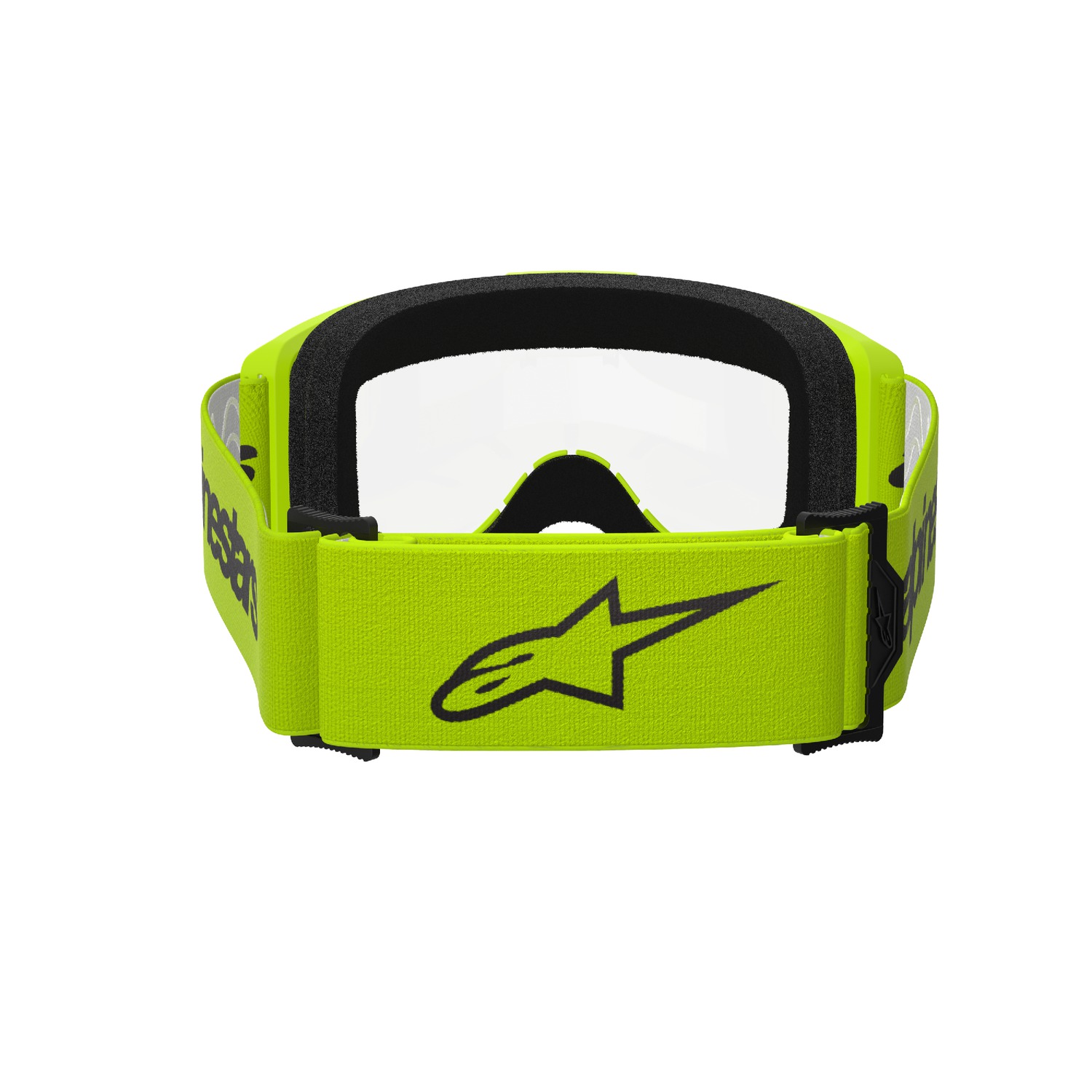 ALPINESTARS brýle VISION 3 WORDMARK (žlutá fluo, čiré plexi)