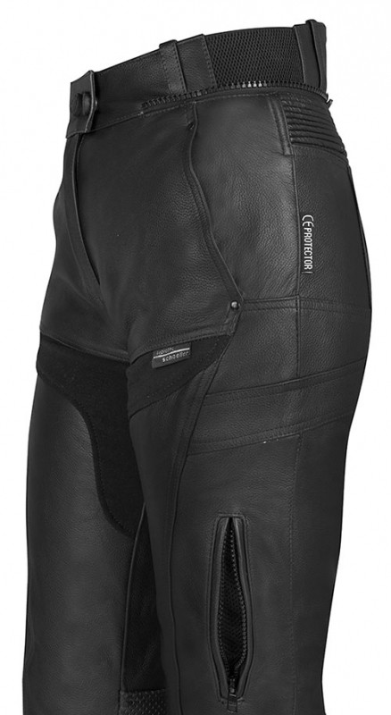 MBW Dámské kožené moto kalhoty Dora černé