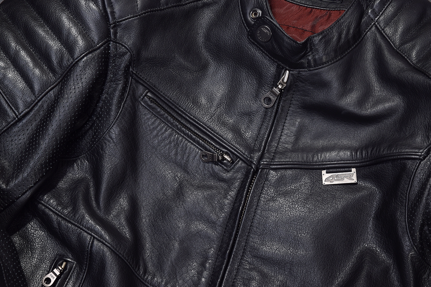 4SR Pánská kožená moto bunda B-MONSTER black