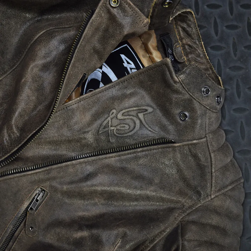 4SR Dámská kožená moto bunda Cool Lady Retro