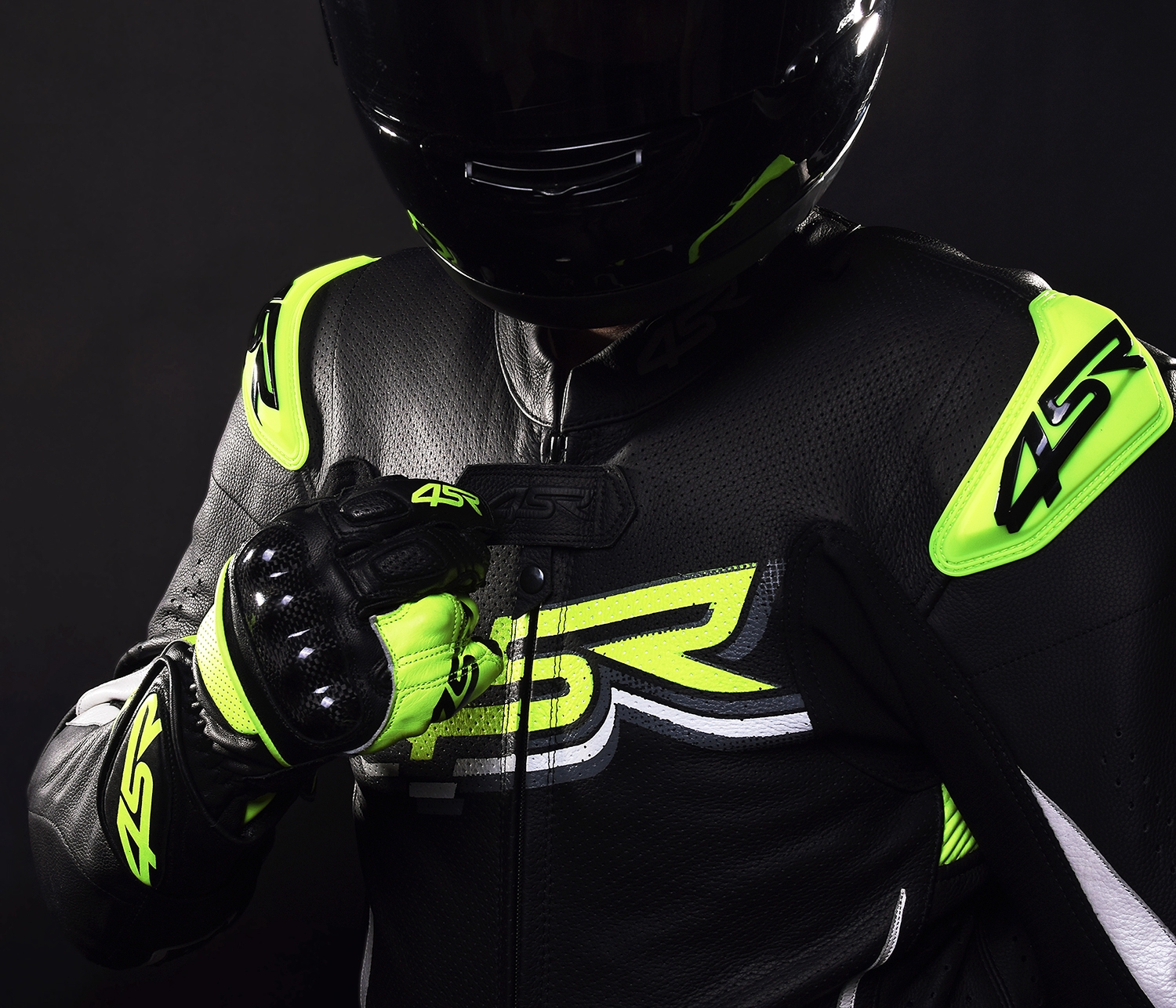 4SR Pánské kožené moto rukavice Sport Cup Plus Yellow