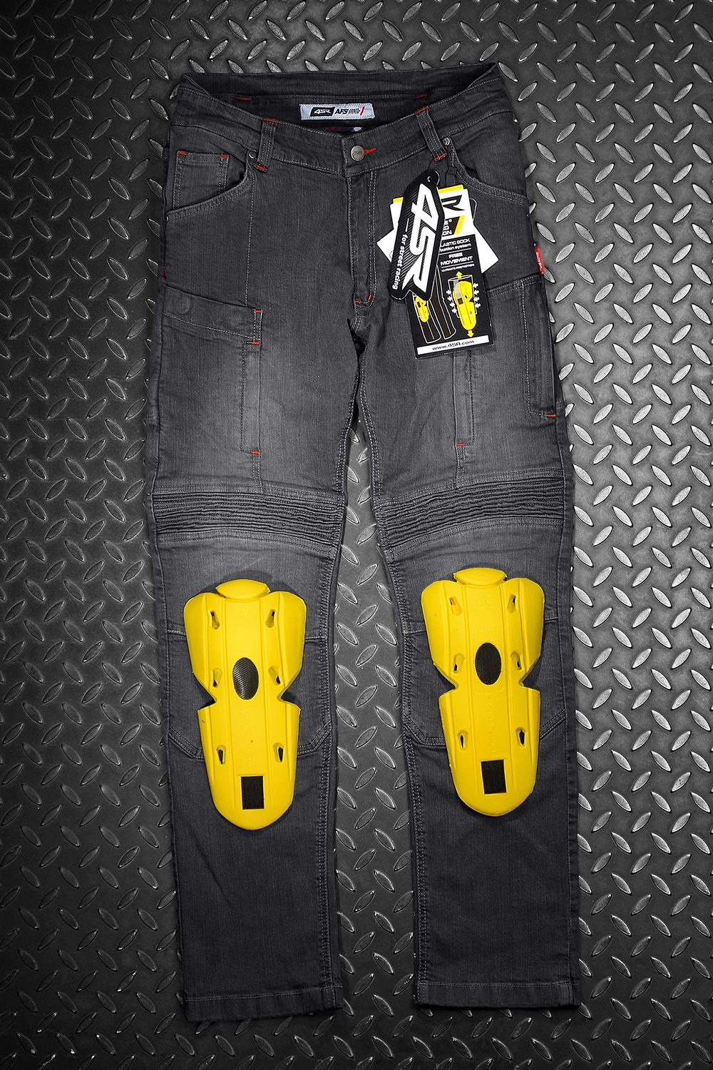 4SR Pánské kevlarové moto jeansy CLUB SPORT grey