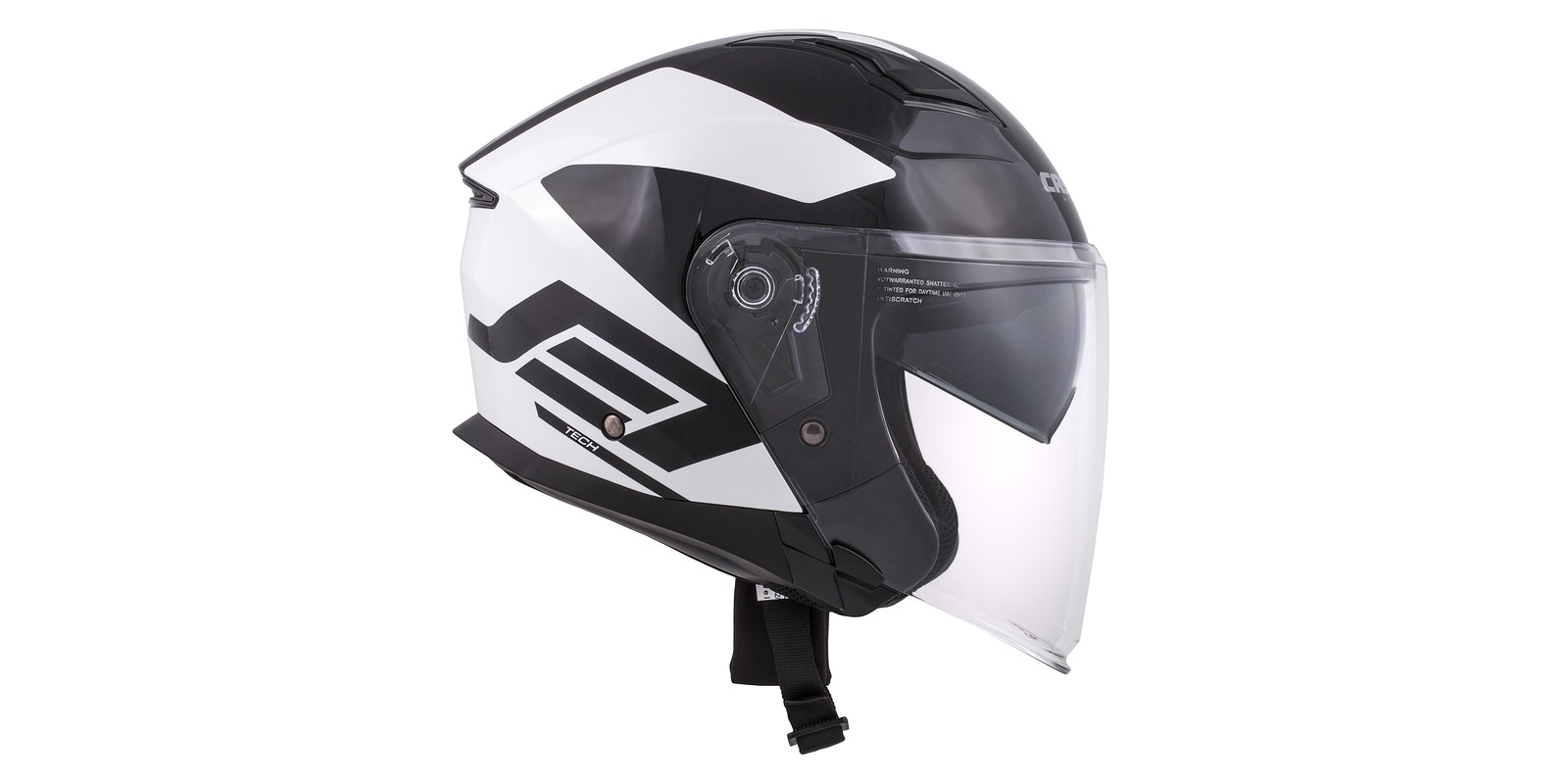 CASSIDA Otevřená moto přilba Jet Tech Corso černá bílá
